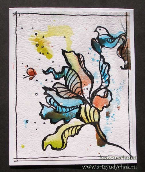 Акватушь техника рисования для детей