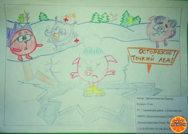 Осторожно тонкий лед Графика