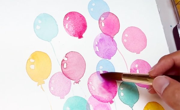 Рисование воздушными шариками с краской