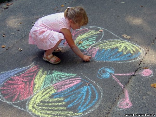 Рисование мелками