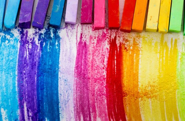 Рисование цветными восковыми мелками для детей