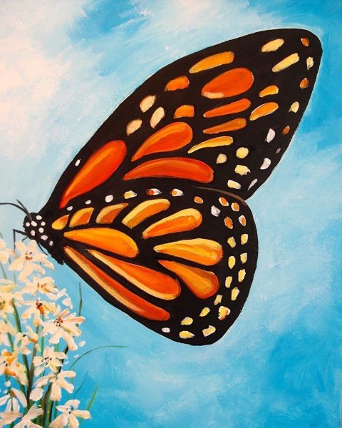 Бабочка акрилом