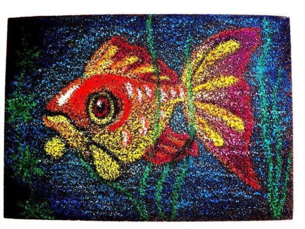 Рисование восковыми мелками