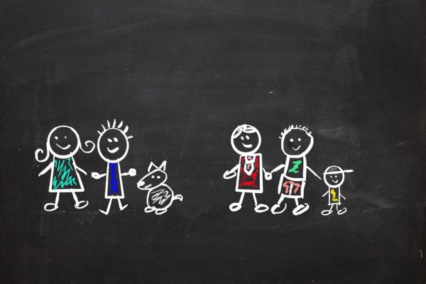 Рисунки мелом на доске