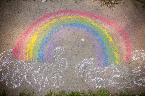 Флюидное рисование мелками