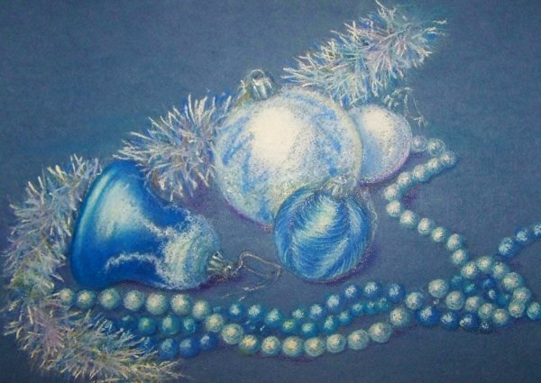 Новый год пастелью