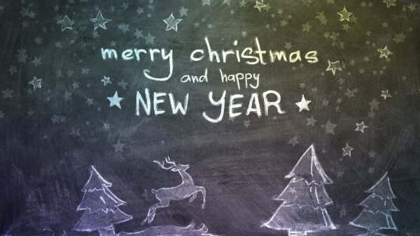 Новый год мелом