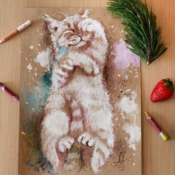 Новый год пастелью