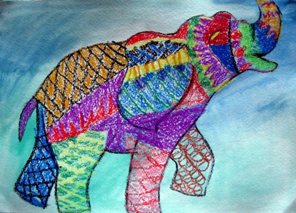 Рисование восковыми мелками для детей