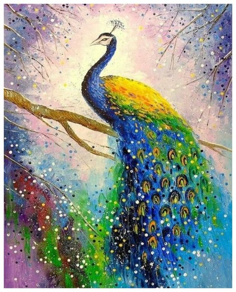 Алмазная мозайка Павлин