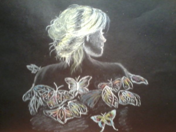 Рисование пастелью на черном фоне