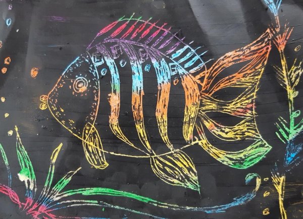 Граттаж техника рисования