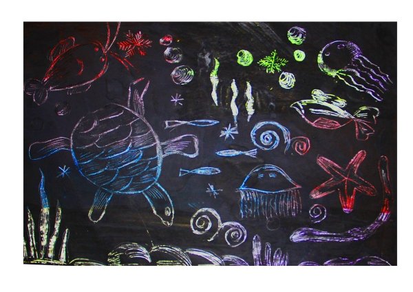 Граттаж подводное царство