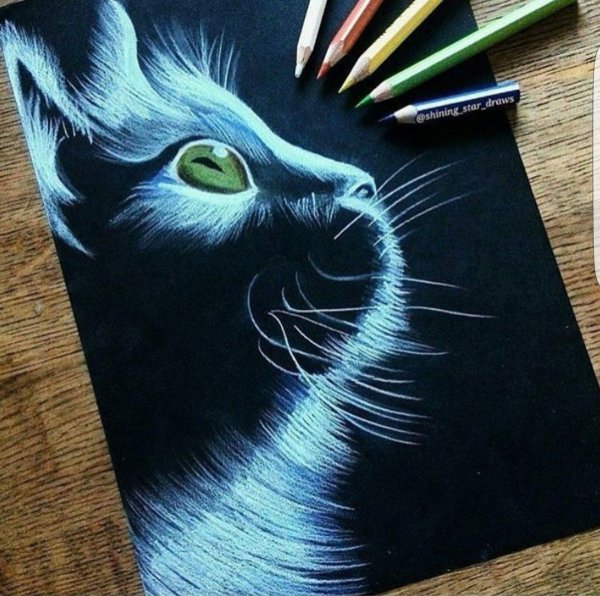 Рисование мелками на бумаге