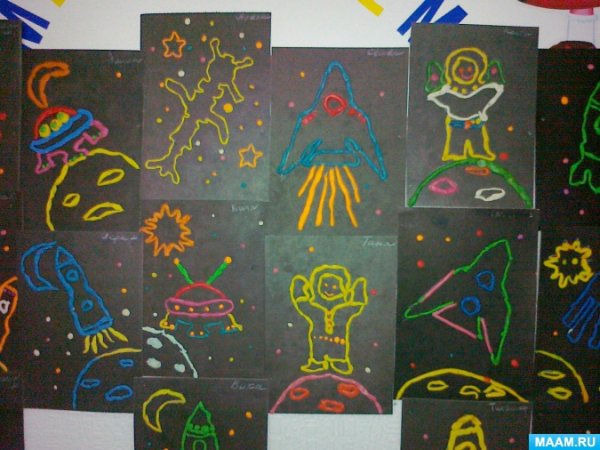 Рисование в подготовительной группе на тему космос
