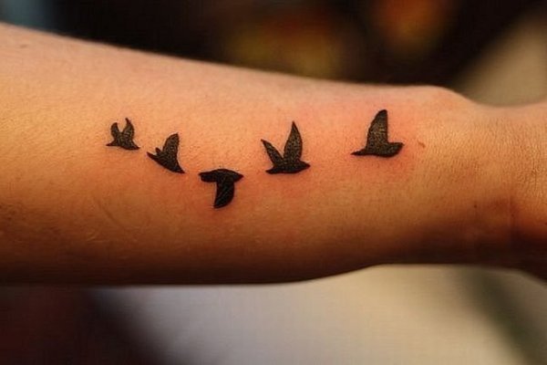 Тату хной птицы