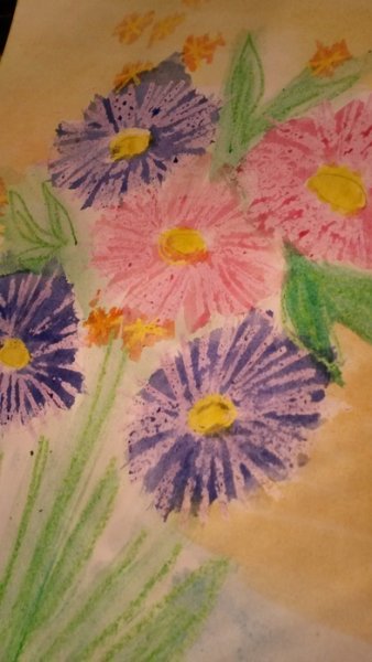 Пастель астры