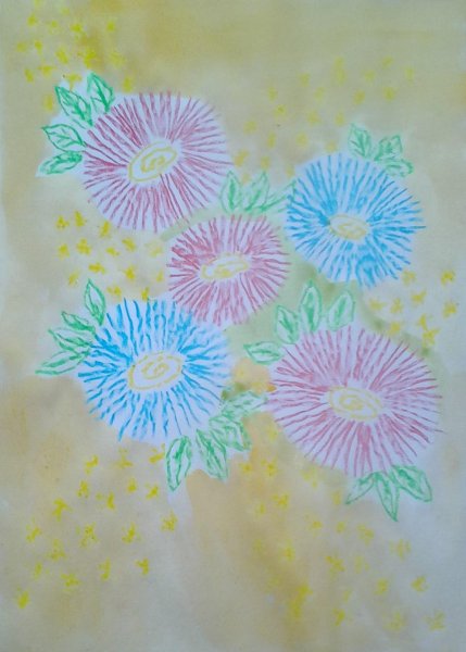 Рисование астры в вазе подготовительная группа