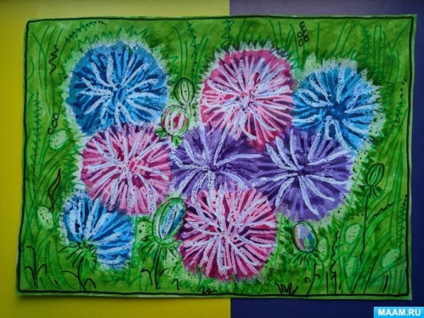 Рисуем астры с детьми