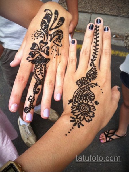 Тату хной на руке для девушек