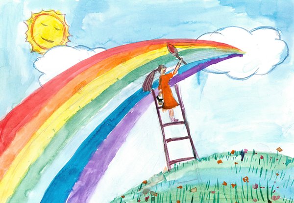 Рисование на тему Радуга