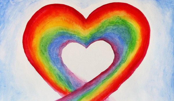 Популярные радужные рисунки