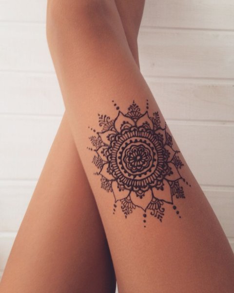 Тату хной для девушек