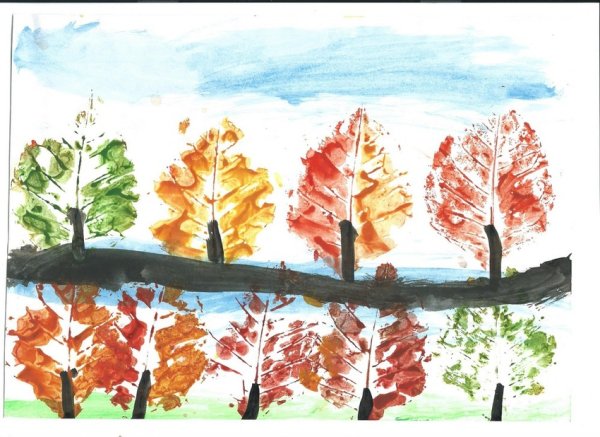 Рисунки про осень для школьников