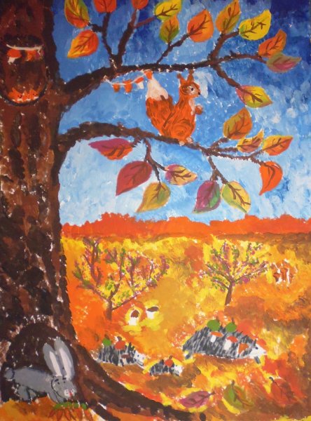 Осенний пейзаж для детей