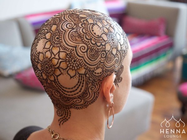 Мехенди на голове женские