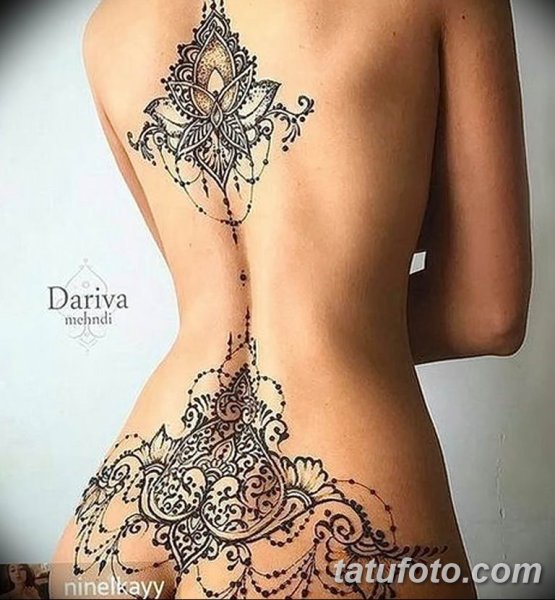 Мехенди на пояснице эскизы