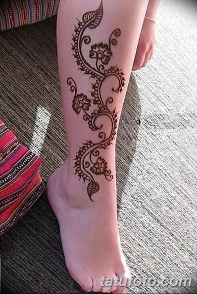 Мехенди женские на голень