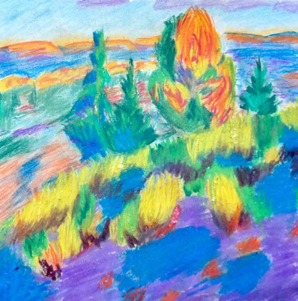 Рисование пастелью для детей