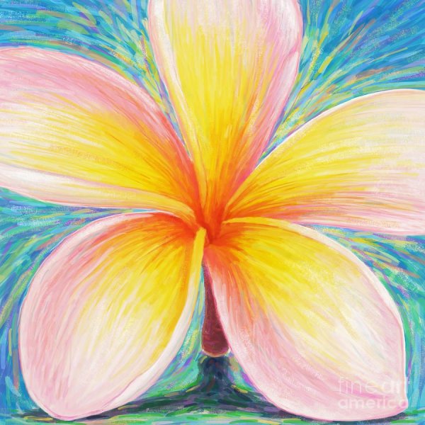 Рисование цветов масляной пастелью