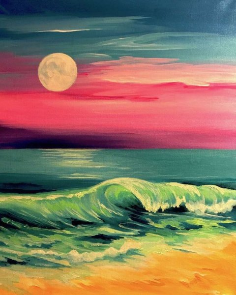 Пейзаж акрилом на холсте