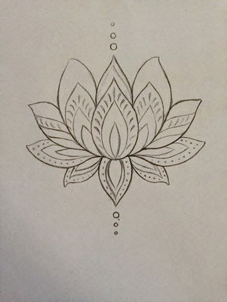 Мехенди тату Лотос