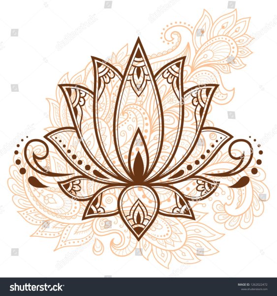 Мехенди цветок лотоса