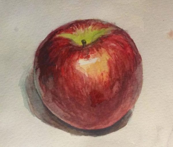 Андрияки яблоки акварель