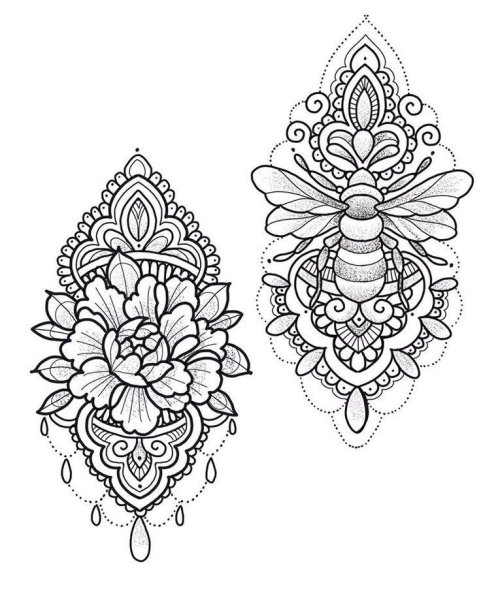 Тату узоры Мандала