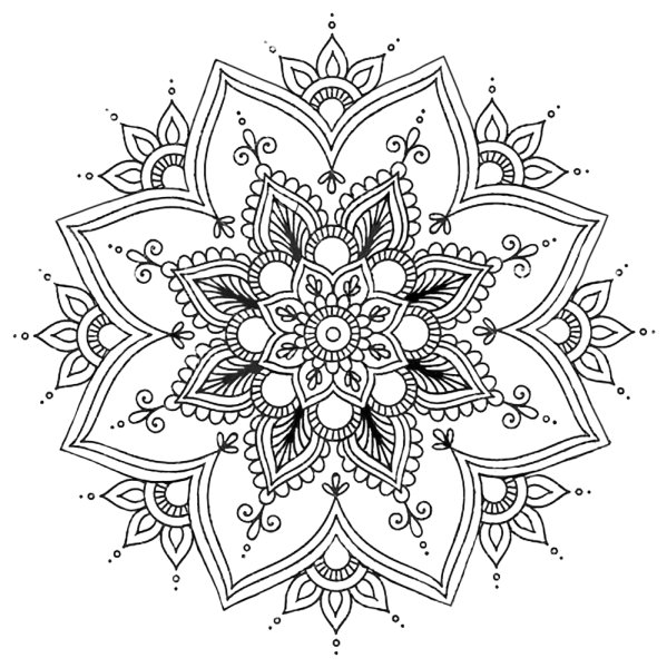 Мандала индийский узор Лотос