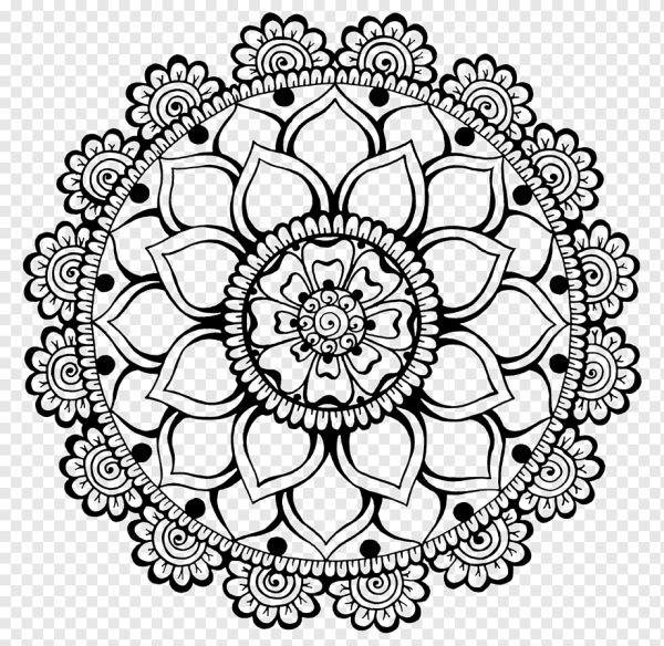 Мехенди круглые узоры