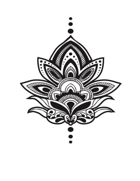 Мехенди белый Лотос