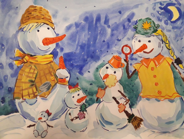 Детские рисунки на новый год
