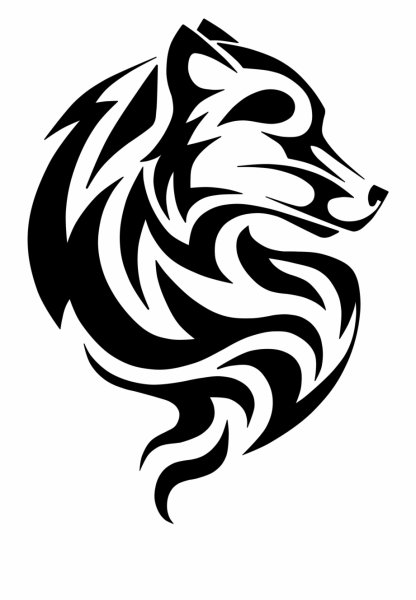 Татуировки хной волк