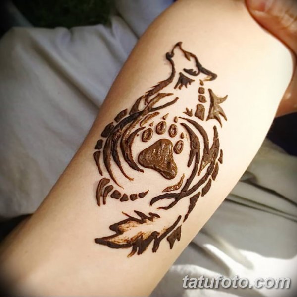 Волк рисунок тату