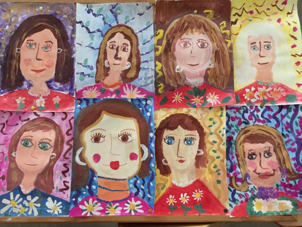 Рисунки гуашью для мамы