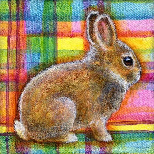 Кролик пастелью