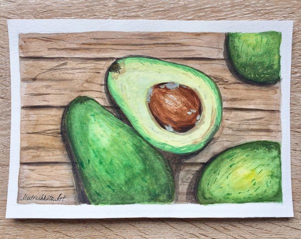 Скетчинг авокадо