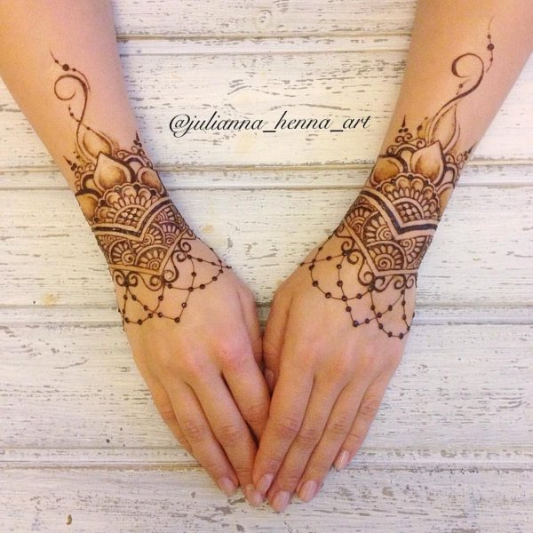 Узоры хной браслет
