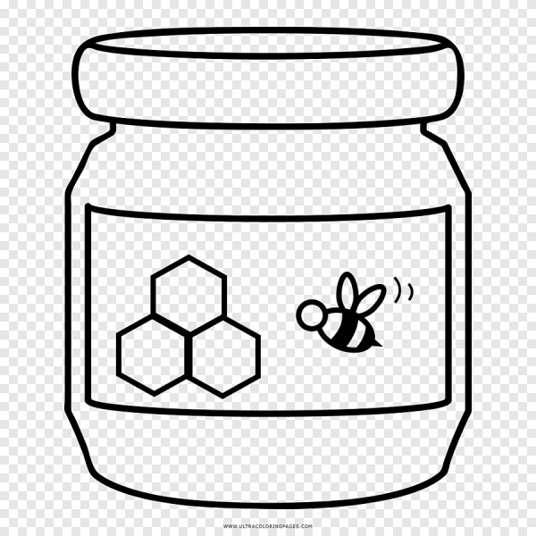 Мед раскраска для детей